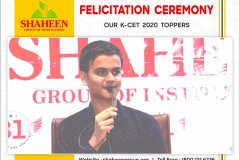 Felicitation Ceremony of K-CET 2020 Toppers